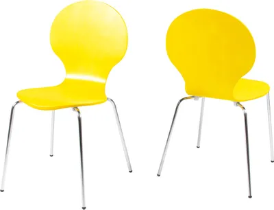 Produktbild von Stapelstuhl >Marcus< in Gelb aus MDF - 49x87x53cm (BxHxT)