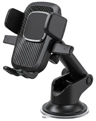 Image de Support Téléphone Voiture Universel avec Ventouse, Stable Réglable Rotatif 360° - Noir