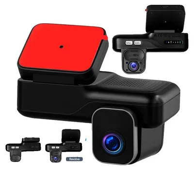 Image de Caméra de tableau de bord, résolution vidéo 1080P, double objectif, vision nocturne, surveillance à distance, enregistrement en boucle