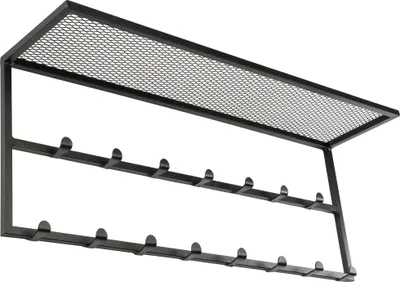 Immagine prodotto di Appendiabiti con ripiano Mensola da parete 21x31x80 cm nero Metallo Decorazione per corridoio