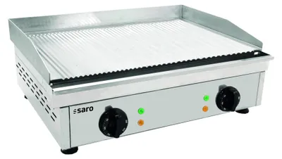 Productafbeelding van Saro FRY TOP GM 610 R, roestvrij staal, vrijstaand, roestvrij staal, 2 zones, draaiknoppen, 300 °C