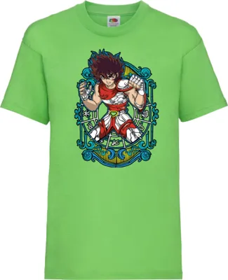 Zdjęcie produktu dla Koszulka Dziecięca Japan Animation Manga Anime Comics Saint Anime Seiya Pegasus Var-011 Pegasus Knight, 7-8 Jahr - 128 / Limonkowy