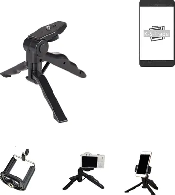 Produktbild von K-S-Trade Stativ Tisch-Ständer Dreibein Handy-Stativ Ständer kompatibel mit Samsung Galaxy S22+ Mini-Stativ Smartphone Tripod Handy-Stativ aus