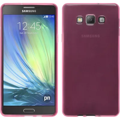 Produktbild von PhoneNatic Case kompatibel mit Samsung Galaxy A7 (A700) - rosa Silikon Hülle transparent + 2 Schutzfolien