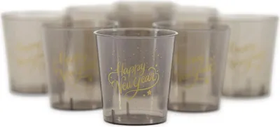 Produktbild von Oblique Unique Happy New Year Trinkbecher Set 10 Stk. Party Shot Becher Schnapsgläser Silvester Party Neujahr