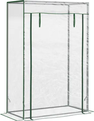 Obrázek produktu pro Slunný Skleníkový Dům Rajčatový Studený Rám S Rolovacími Dvířky Ocel Plast Transparent 100X50X150Cm