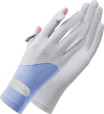 Produktbild von Dünne Sonnenhandschuhe aus Eisseide für Damen und Herren, UV-Schutz, Auto- und Fahrradhandschuhe mit Touchscreen-Finger, rutschfest, atmungsaktiv, Sommer-Outdoor-Handschuhe