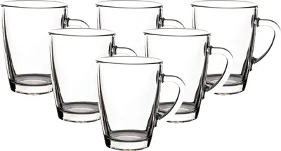 Produktbild von Van Well Kaffeebecher Teebecher Glasbecher 300 ml 6er Set