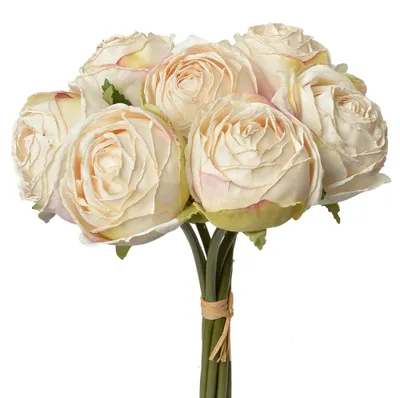 Produktbild von Clayre & Eef Kunstblume 34 cm Weiß Kunststoff Rosen
