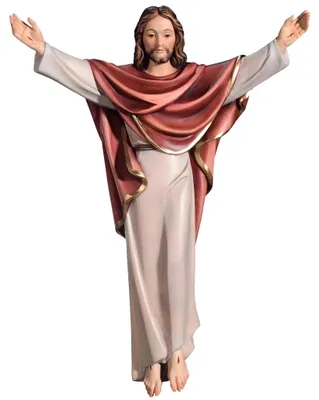 Auferstandener Jesus Christus, Ahornholz, 15 cm, handbemalt