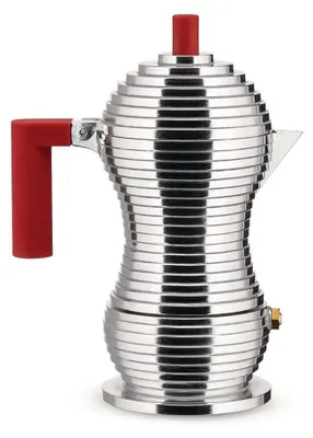 Produktbild von Alessi Pulcina Espresso-Kaffeemaschine MDL02/1 R, Aluminium, 1 Tasse, Rot