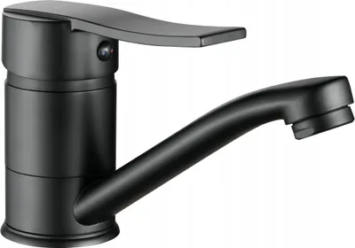 Immagine prodotto di Miscelatore per lavabo verticale colorato nero opaco con bocca girevole Madera