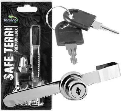 Obrázek produktu pro Terrario Safe Terri 90 - zámek na posuvné dveře 9cm Terrario
