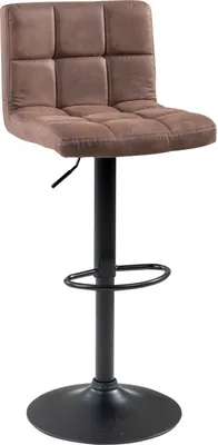 Produktbild von Barhocker - Braun - Samtbezug - höhenverstellbar