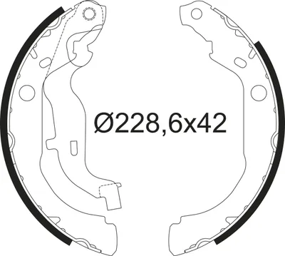 Produktbild von VALEO Bremsbackensatz Trommelbremse Hinten für DACIA DUSTER 229mm 564210