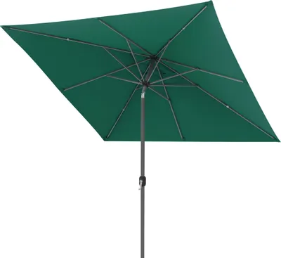 Produktbild von Sonnenschirm 3x3m quadratisch grün Garten Balkon knickbar mit Kurbel UV-Schutz Gestell anthrazit paramondo interpara