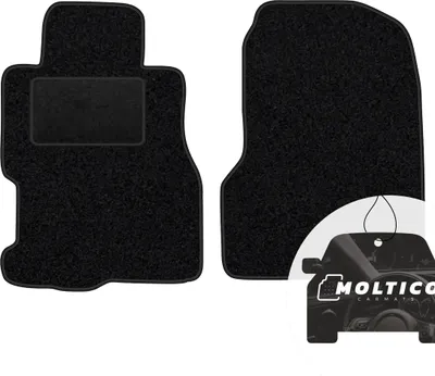 Produktbild von moto-MOLTICO Vorne Fußmatten Auto Velours Autoteppiche Schwarz Automatten Set 2-teilig passend für Honda Civic 2001-2005