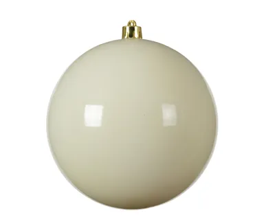 Produktbild von Unzerbrechliche Weihnachtskugel 14cm Weiß - Glänzend & Sicher für Kinder/Hauptiere