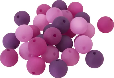 Produktbild von Polaris-Perlen-Mix, 10mm, 30 Stück Lila