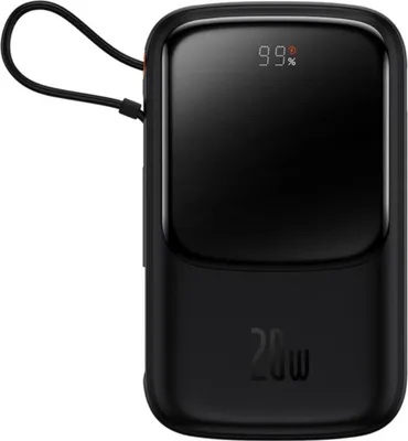 Immagine prodotto di Batteria Esterna Baseus Qpow Pro, 20000mAh, 20W, QC + PD, 1 x Lightning - 1 x USB-A - 1 x USB-C, Nera PPQD040001