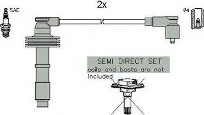 Produktbild von HITACHI 134958 Zündkabelsatz Zündleitungssatz