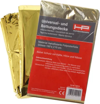 Produktbild von Rettungsdecke DIN 13164 L2100xB1600xH0,2ca.mm Faltmaß ca.144x80x20mm