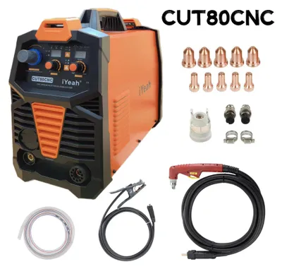 Immagine prodotto di Tagliatrice al plasma CNC - CUT80 220V PT80 - Inverter IGBT 80A - Accensione ad arco pilota senza alta frequenza (HF) - Spessore massimo di taglio: 35 mm - Torcia PT80