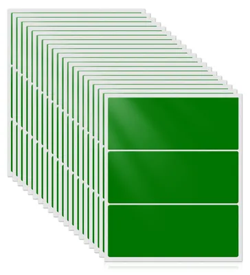 Zdjęcie produktu dla Prostokątne etykiety, zielone, 102 x 51 mm, samoprzylepne, 60 sztuk
