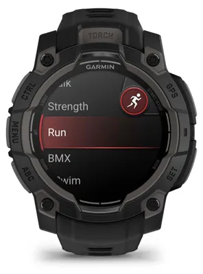 Image de Garmin Instinct 3 AMOLED 3,05 cm (1.2") 45 mm Numérique 390 x 390 pixels Écran tactile Noir GPS (satellite)