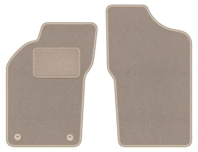 Produktbild von Velours-Fußmatten Vorne für Alfa Romeo 155 1995-1999 (Limousine) – 2-tlg, Beige, passgenau – Wielganizator LUX
