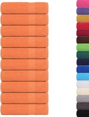Produktbild von vidaXL Badetücher FROGN 10 Stk. Orange 100x150 cm 360 g/m²