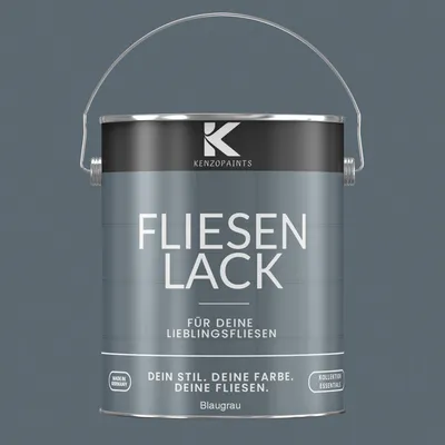 Produktbild von Kenzopaints 2,5Liter Fliesenlack Fliesenfarbe - Blaugrau (RAL 7031)