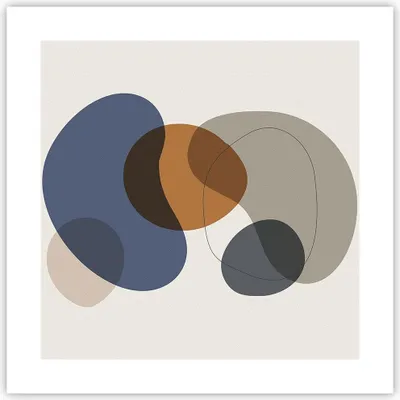 Produktbild von Poster - Poster ohne Rahmen - Boho Flecken abstrakt - 40x40 cm - Wand Bild - Wanddeko - Wandbilder - Kunstposter - Wandposter - Bilder - Kunstdruck - Wanddekoration - Wandbild - P2XAC40x40-4749