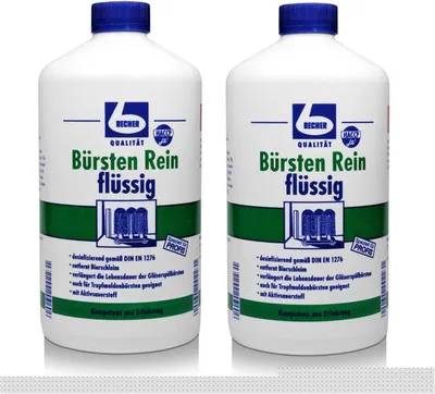 Produktbild von Dr. Becher Bürsten Rein flüssig 1L entfernt Bierschleim Getränkereste (2er Pack)
