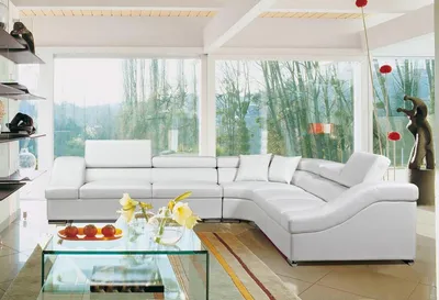 Produktbild von Ledersofa Couch Wohnlandschaft Ecksofa Eck Garnitur Design Modern Sofa Sofas