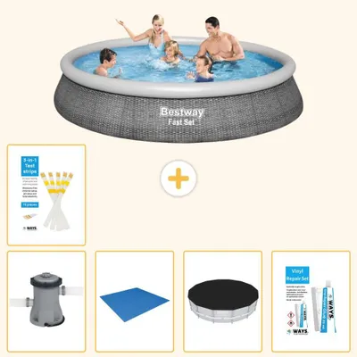 Produktbild von Bestway Fast Set Rund - 396x84 cm - 6-teilig S22672