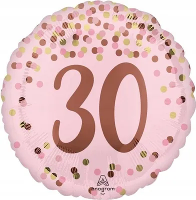 Produktbild von Rosa Konfetti Folienballon 30. Geburtstag Party Dekoration 46cm