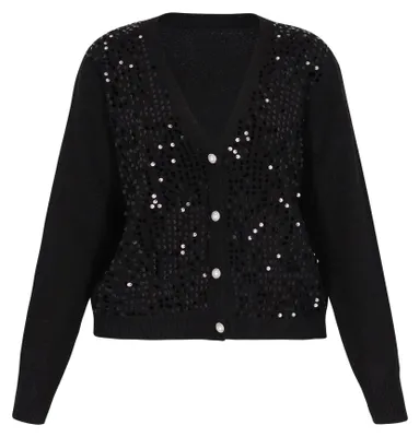 Produktbild von EVERA Damen Cardigan - Schwarz EVERA Damen Cardigan - Schwarz, XL/XXL