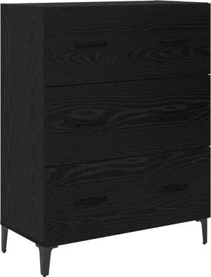 Produktbild von vidaXL Sideboard Schwarz Eichen-Optik 69,5 x 34 x 90 cm Holzwerkstoff