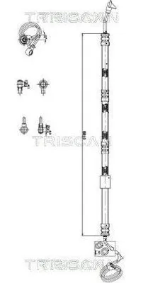 Produktbild von TRISCAN 8516 29038 Servoleitung für AUDI A4 Avant (8ED, B7) von Hydraulikpumpe nach Lenkgetriebe