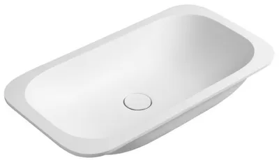 Imagen del producto de Sapho IMPALA, lavabo de encimera, 67,2 x 35,5 cm, Rockstone, blanco mate
