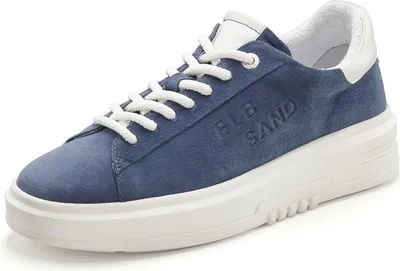 Produktbild von Elbsand Sneaker Schnürschuh, Turnschuh, Schnürhalbschuh, Freizeitschuh, Ledersneaker blau Größe 42