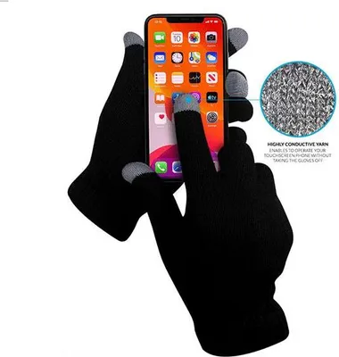 Produktbild von Mako Touchscreen Handschuh S/M, schwarz