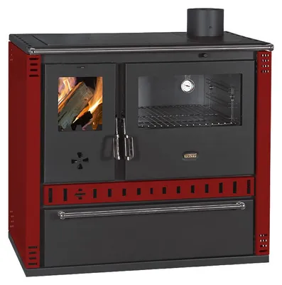 Produktbild von Holzherd PRITY GTD FI S DR 10,9 kW, Bordeaux, Backofen rechts