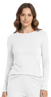 Immagine prodotto di HEAT BOOSTER Maglia termica a maniche lunghe donna, a coste con morbido pile interno, bianco, taglia XL