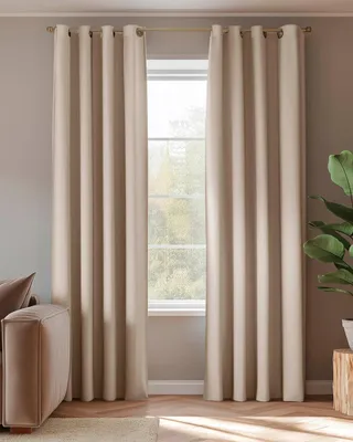 Produktbild von Fertigvorhang HOOMstyle - Blickdicht - Vorhang mit Ösen - 140x270 cm - Sand