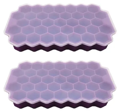 Obrázek produktu pro Tácka na led, 2 kusy, šestihranná, silikonová, na koktejly a nápoje