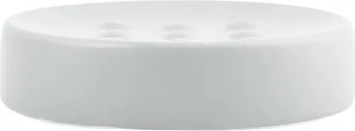 Produktbild von Spirella Seifenschale Steinoptik dekorative Badausstattung Seifenablage "Tube" Maße: 11 x 11 x 3 cm - Weiß matt
