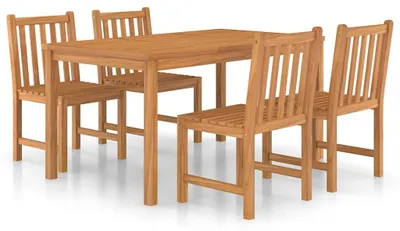 Obrázok produktu pre vidaXL 5-dielny záhradný jedálenský set 150 x 90 cm z masívneho teakového dreva
