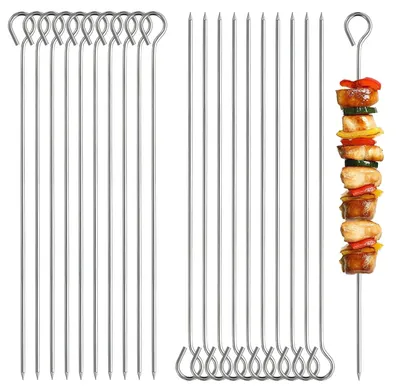 Image de Brochettes en acier inoxydable pour barbecue